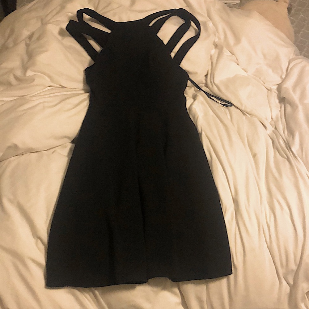 black mini dress
